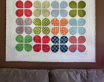 Retro Flowers Quilt Pattern