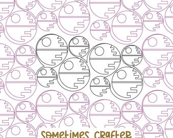 Moon Base Longarm Quilting Pantograph: Modern Space Design (Digital Download)