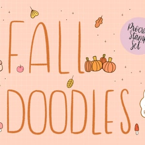 Fall Doodles Stamp Brush Set for Procreate image 1