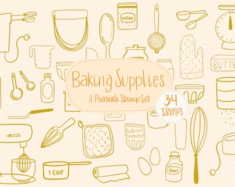 Baking Supplies Stamp Set for Procreate