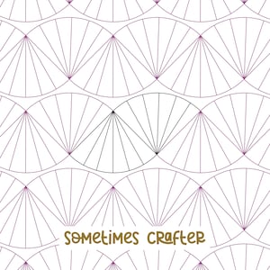 Sashiko Fans Quilten Pantograph: Modernes Edge to Edge Design (Digitaler Download)