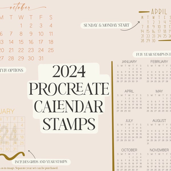 Calendar Stamp Etsy
