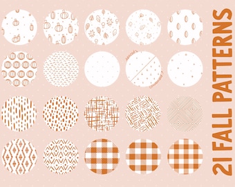 Fall Pattern Procreate Brush Set | Hand Drawn