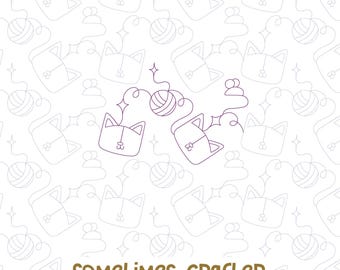 Cats Play Quilting Pantograph: Modern Edge to Edge Design (Digital Download)