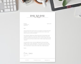 Elegant Professional Letterhead | Fully Editable Template | Canva Template | Digital Template | Letterhead Canva