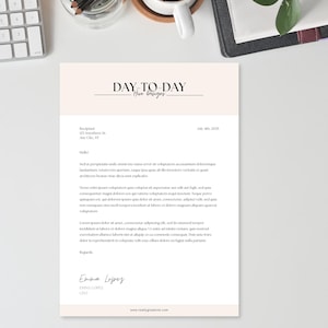 Membrete profesional minimalista / Plantilla totalmente editable / Plantilla Canva / Plantilla digital / Membrete Canva