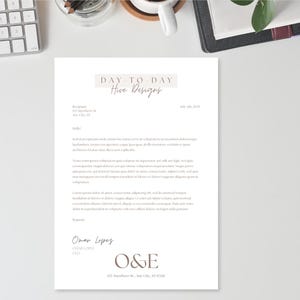 Membrete profesional minimalista en color / Plantilla totalmente editable / Plantilla Canva / Plantilla digital / Membrete Canva