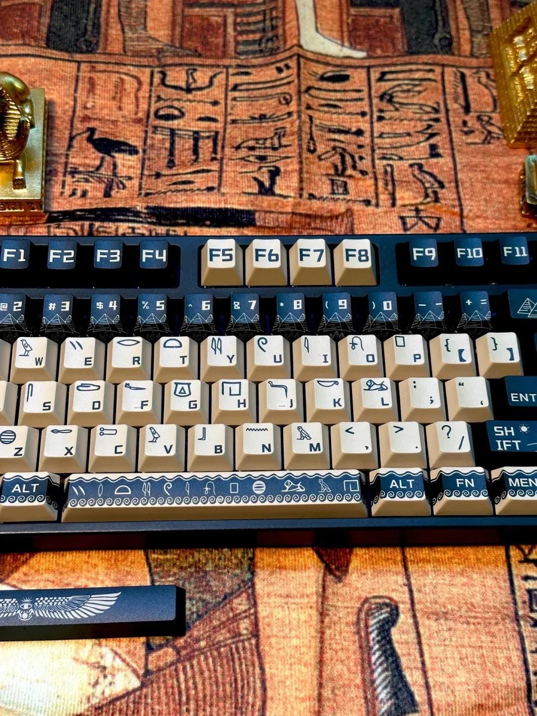 Egyptian Pharaoh Keycaps | Cherry Profile Keycap Set | PBT