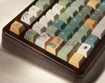 Green Ancient Keycaps | Cherry Profile Keycap Set | PBT Material | Keycaps For MX Switch | GMk Clone Artisan Keycap Set