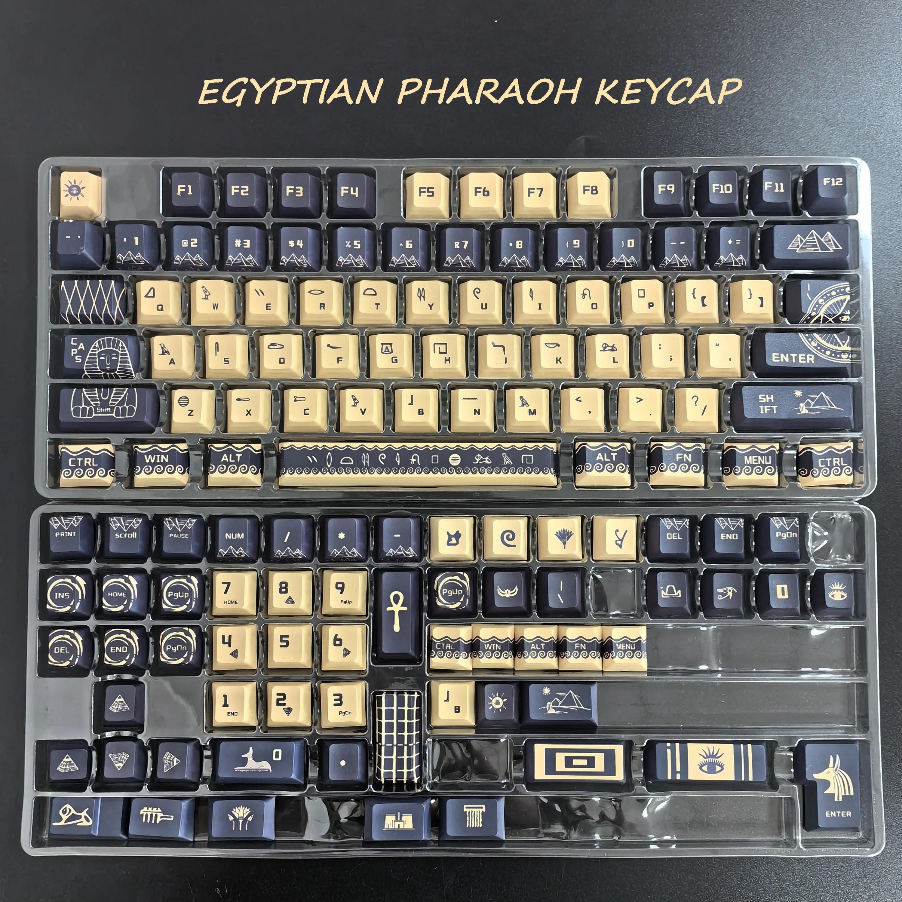 Egyptian Pharaoh Keycaps | Cherry Profile Keycap Set | PBT Material ...