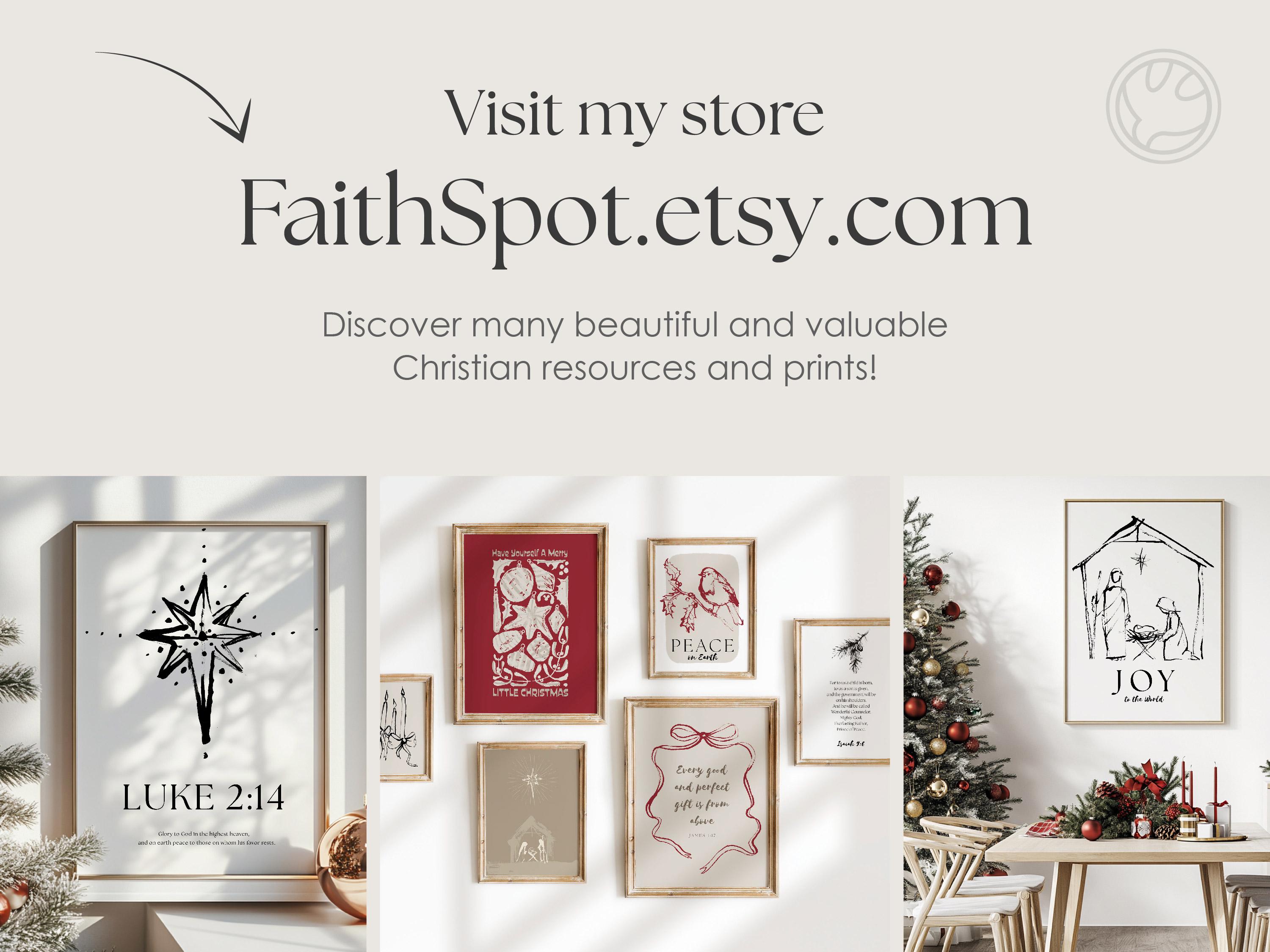Nativity Scene Christmas Gallery Wall Art Set: Modern Christian Decor ...