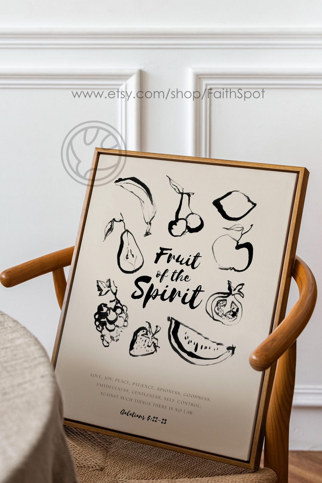 Fruit of the Spirit Christian Wall Art Kitchen Print Scripture Artwork ...