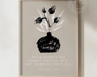 Sprüche 31 Blumen Kunstdruck: Muttertagsschrift Geschenk (Digitaler Download)