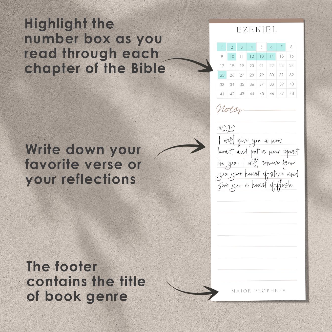 Bible Reading Tracker Bookmarks in Neutral Colors, Printable Tabs for ...