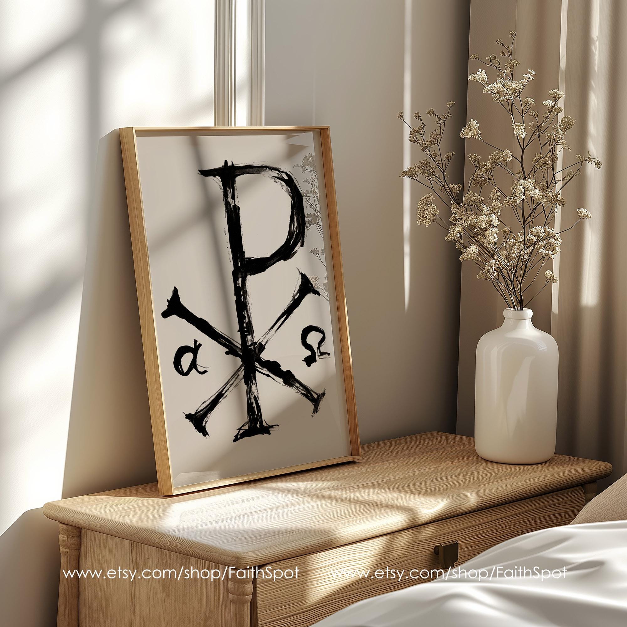 Chi Rho Sign Christian Wall Art Jesus Poster Biblical Theology ...