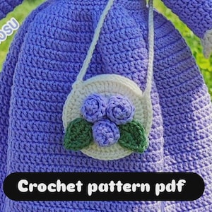 Umhängetasche Häkelanleitung PDF | Mini Amigurumi Puppen Tasche | Digital Download Baby Doll Accessoire | Einfache Anfänger-Häkelanleitung