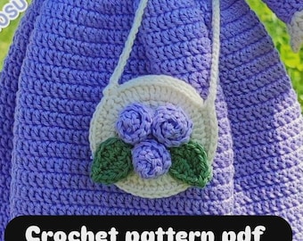 Crochet Doll Bag Pattern: Floral Mini Purse (PDF Download)