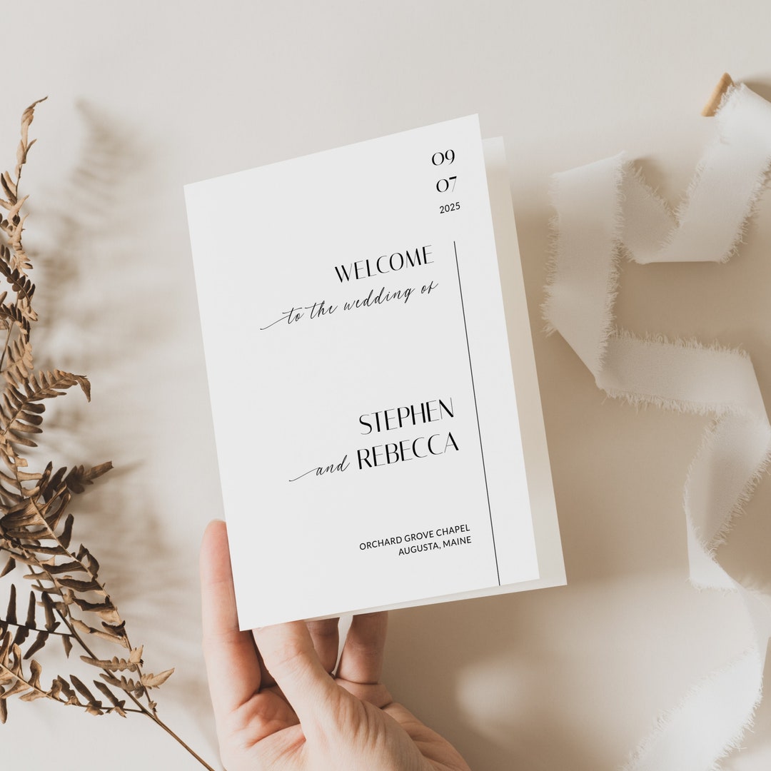 Church Wedding Program Template | Traditional Catholic Wedding Order of ...