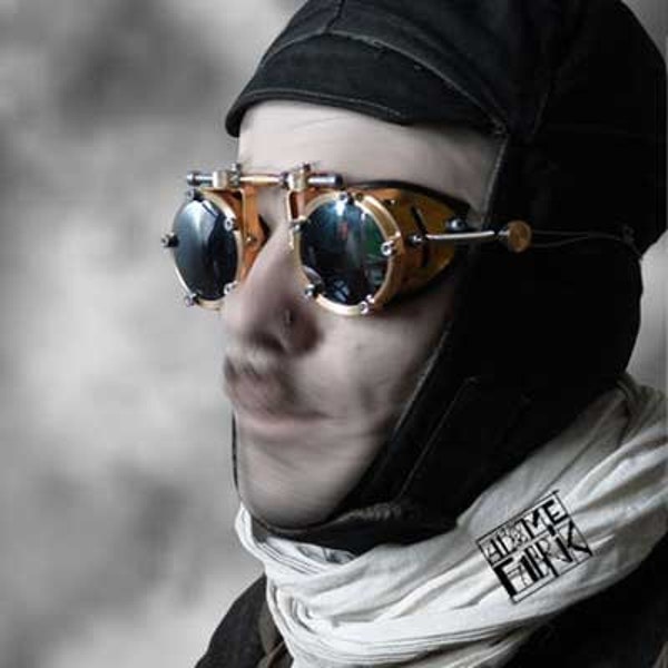 burning man steampunk brass aviator goggles - an atomefabrik timeless  classic -