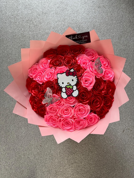 希少 激レア】ハローキティ 陶器 置き時計 ローズ バラ 薔薇