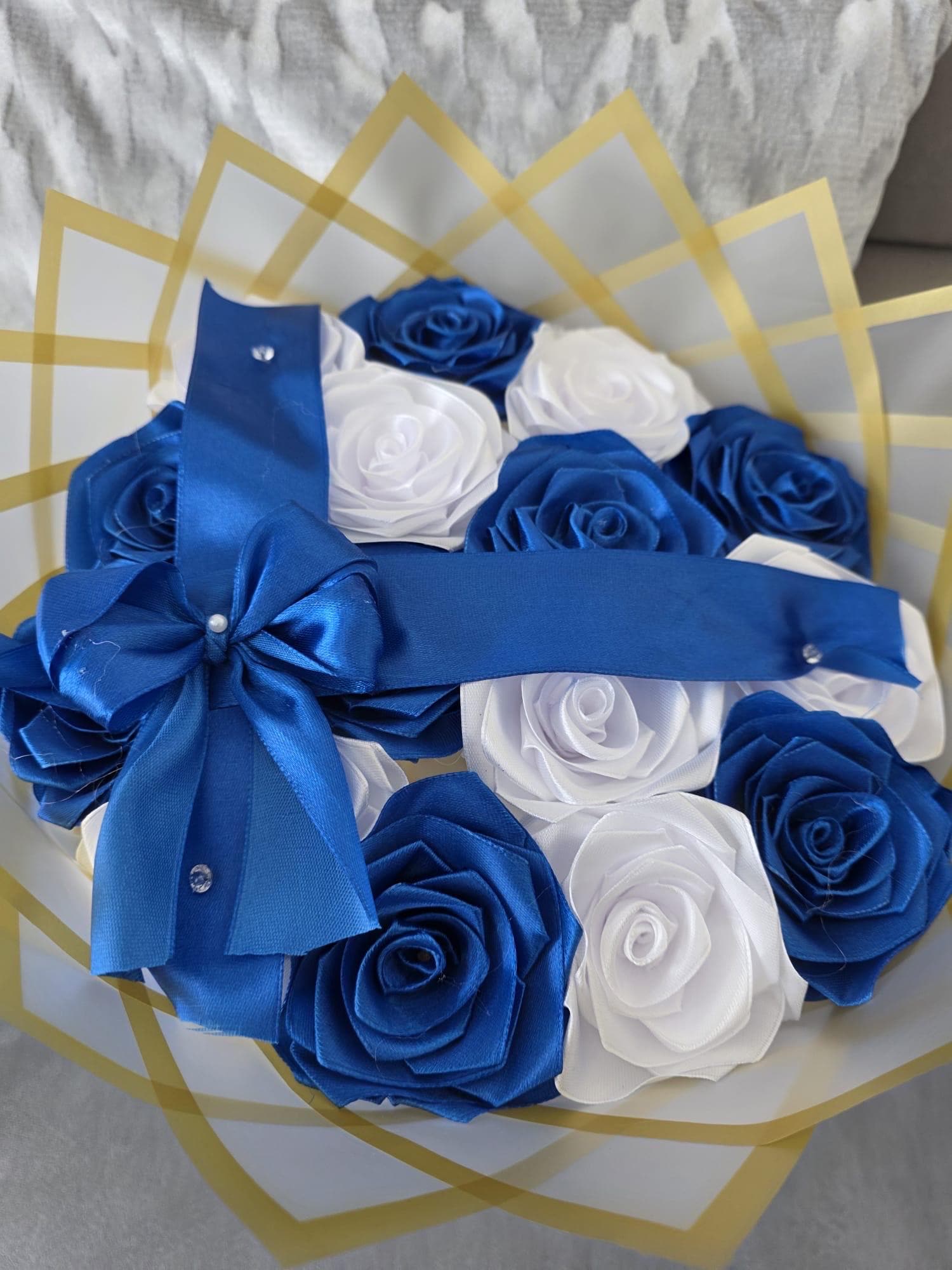 Eternal Rose Bouquet| Blue and White - Etsy