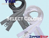 Extra Heavy Duty Ykk Zippers- 36 inch Vislon Zipper YKK 10 Molded Extra-Heavy Separating - Excellent for Jackets - Select Color