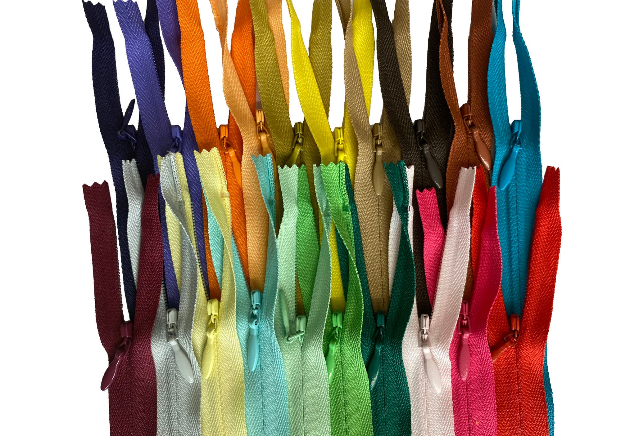 10 Meters Zipper by the Yard with Mult Color Zippers Sliders 20pcs - for  Bag,Clothes and Tailor Sewing Crafts