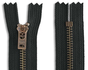 YKK #5 Antique Brass Jeans Closed Bottom Zipper (1 Zipper