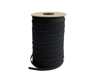 Soft Elastic 1/4&#39;&#39; Wide 5 Yards - (Color Black) - Made in USA