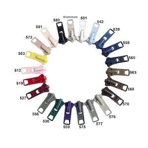 2pcs YKK #10 Vislon Zipper Repair Kit, Auto Pull Slider