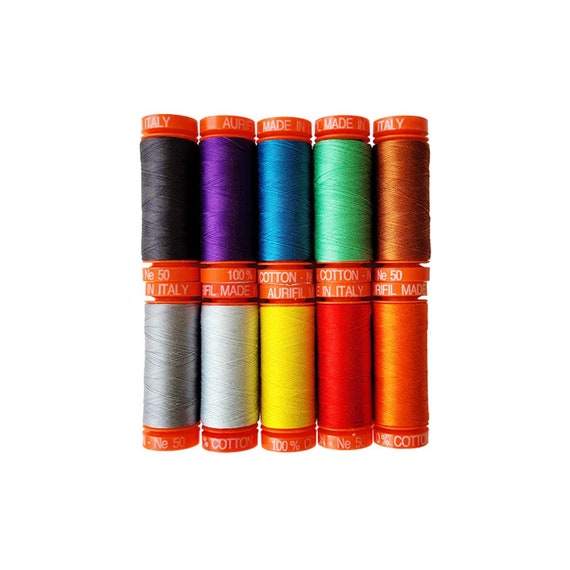 Aurifil Thread DESIGNER COLLECTION 85 and Fabulous by Kaffe Fassett 10  Small Spools Cotton 50WT 220 Yds Each 