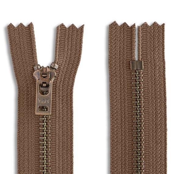 YKK #5 Antique Brass Jeans Closed Bottom Zipper (1 Zipper