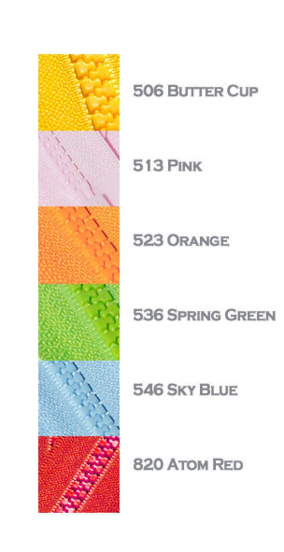 Sky Blue 546 14/" to 36/" #5 Aluminum Separating Jacket Zippers YKK ~ ZipperStop
