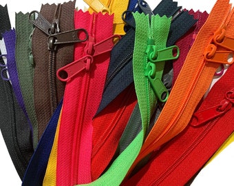 YKK #4.5 Nylon Coil Closed End with Double Pull Zipper 30" Handbag  Head-to-Head Slider, USA Made