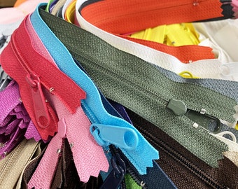 2pcs YKK #4.5 Handbag Zipper with Extra-Long Pull Non-Lock Closed End Choose Colors -Length 7" 8" 9" 10" 12" 14" 16" 18" 20"