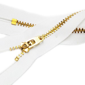 Wholesale Pants zippers  7&quot; or 9&quot; ~ 50 Pieces~ YKK Pants Brass Zippers  # 4.5 with YKK locking slider - Closed Bottom