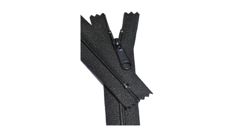 YKK Black or White 4.5 Handbag Nylon Coil Extra-Long Pull Zipper 10 Zippers Per Pack. Choose Your Length image 4