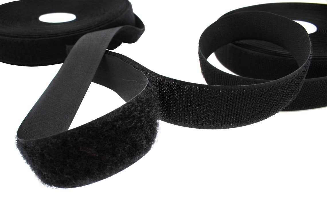 YKK 1 Black Sew on Hook and Loop By The Roll 10 Etsy