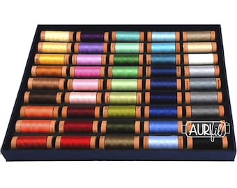 Aurifil Thread 45 SMALL SPOOLS COTTON 80WT/2PLY Best Selection Stunning of Colors (ABSC80) - 300 Yards Each Spools