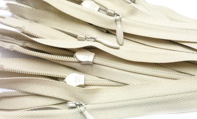 White Nylon Invisible Zipper for Sewing, 13 Inch Bulk Hidden