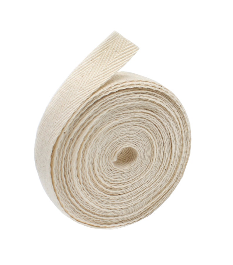 Natural Cotton Twill Tape - Earth Friendly, Sewing & Crafting - 5 Yards 1/2"
