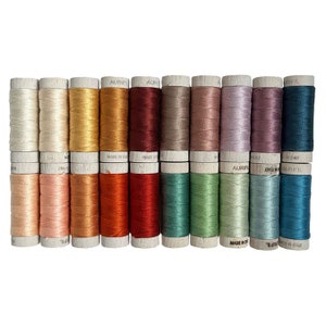 New - Aurifil Thread 20 SMALL SPOOLS 100% COTTON 8WT (38yds/35mt each) Evolve by Suzy Williams (SW8EC20)