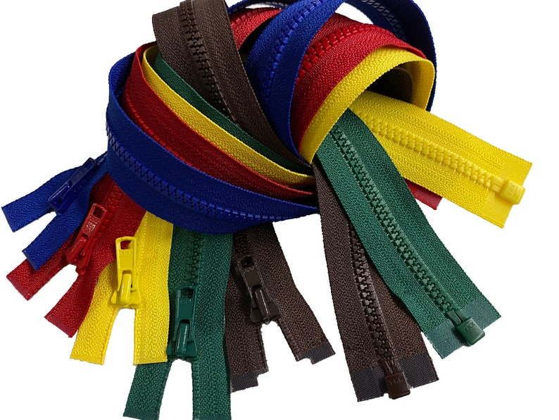 YKK 3 Zipper 5pcs Bulk Assorted Colors Separating Jacket Etsy