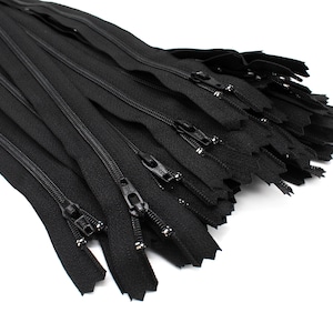 6 &quot;Großhandel YKK Short Size Zippers - 6 Zoll Schwarz 50 Reißverschlüsse # 3 Reißverschluss ~ Geschlossenes Ende ~ Reißverschluss Stop Wholesale Autorisierter Händler YKK®