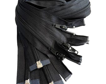 SHUNLI 20 Stück Nylon-Reißverschlüsse Nr. 3 - Weiß, 50,8 Cm, Mit Metallschieber