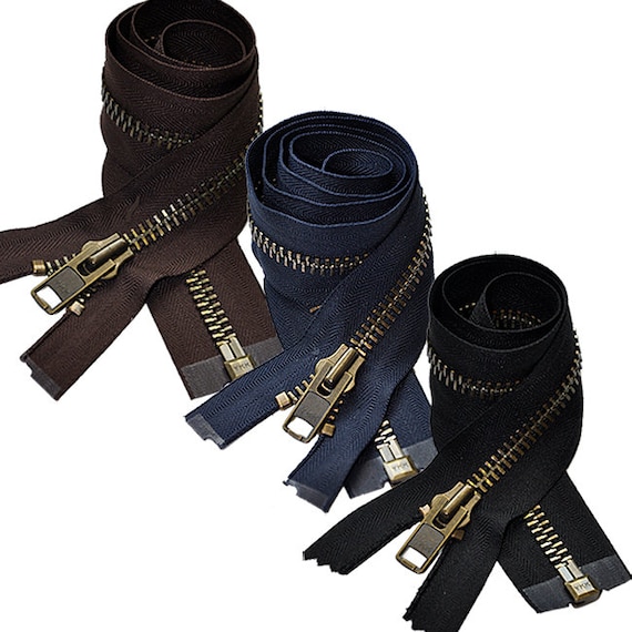 10 Brass Heavy Duty Two-Way Separating (Jacket) Zipper