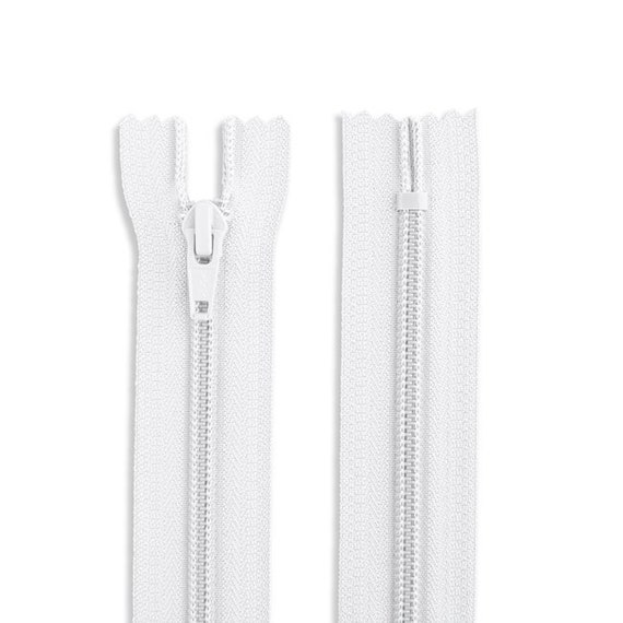4.5 White YKK Zipper For Slipcovers & Pillows - Closed Bottom, Made In USA
