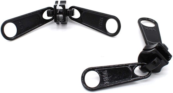 Zipper Repair Kit 10 Black YKK Zipper Rescue Automotive Slider 10 Coil Long  Pull With 2 Heads 2 Sliders per Pack Color Black 