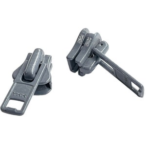 YKK #8 Vislon Original-glidlås för gjuten plastjacka - 2-pack Tillverkad i USA Medium Grey