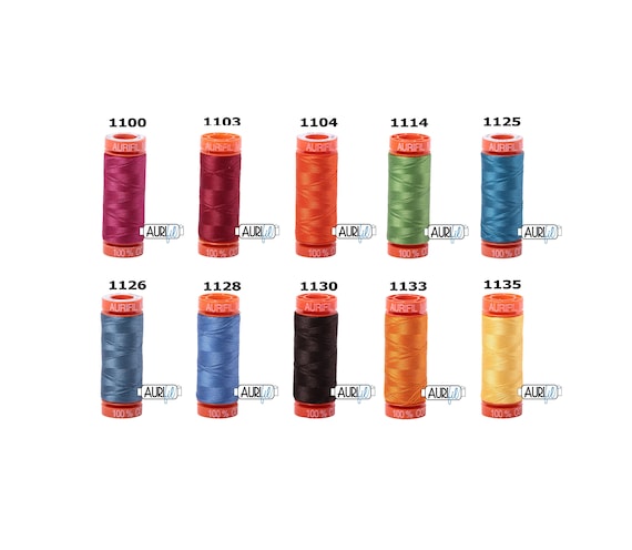 Aurifil 50wt Cotton Thread – 220 Yards, Choose Your Color